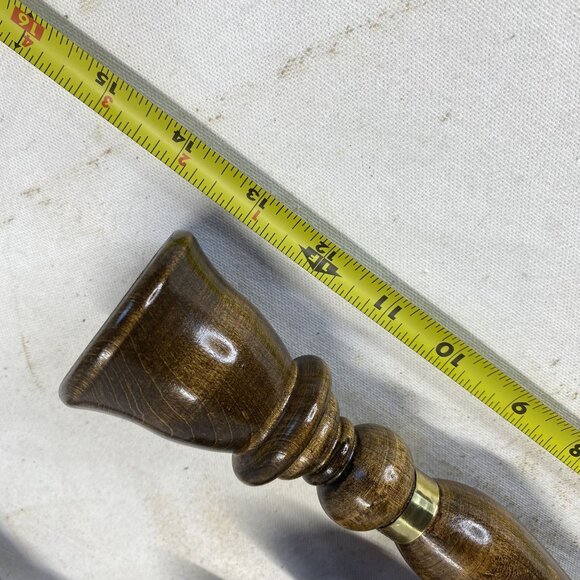 Vintage Wooden Wall Candle Holders Set of 2 Rustic Farmhouse Sconce Decor - Picture 6 of 7